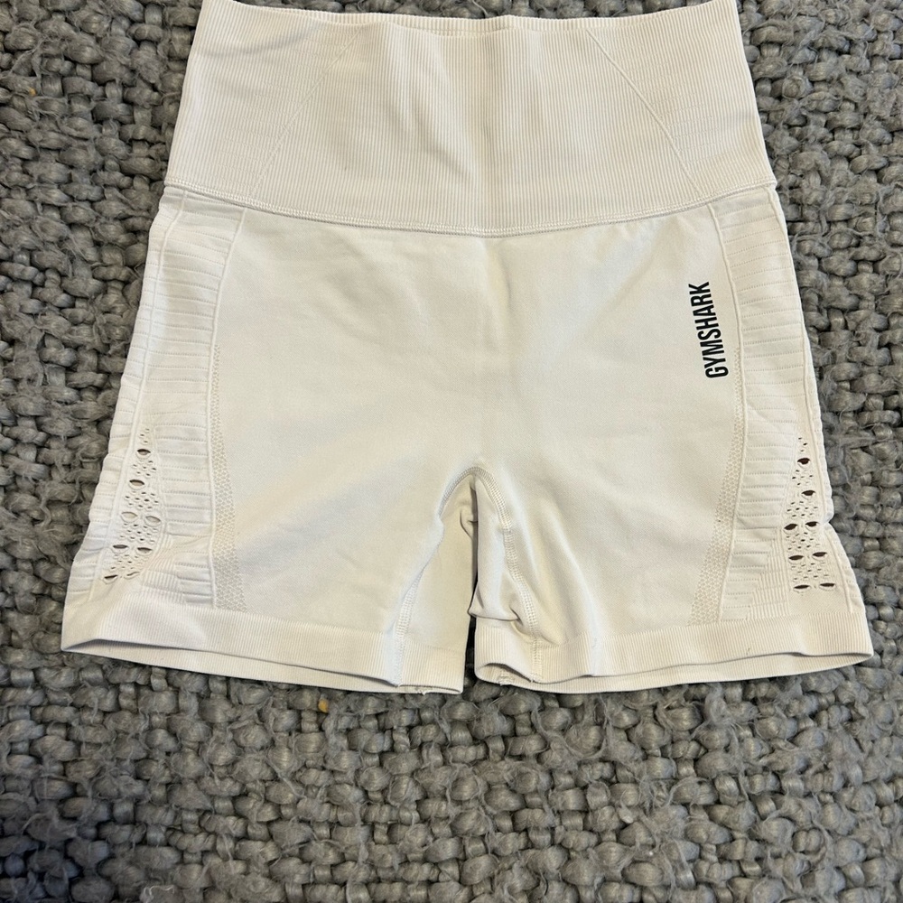 Gymshark Cream Athletic Shorts